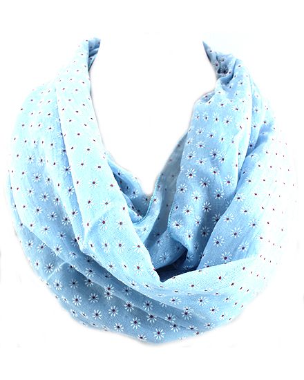 BEAUTYSIS, Blue Flower Scarf, I228-1BL