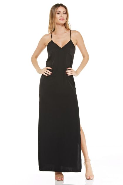 ROKOKO, Solid maxi dress, R65050-1-BLACK
