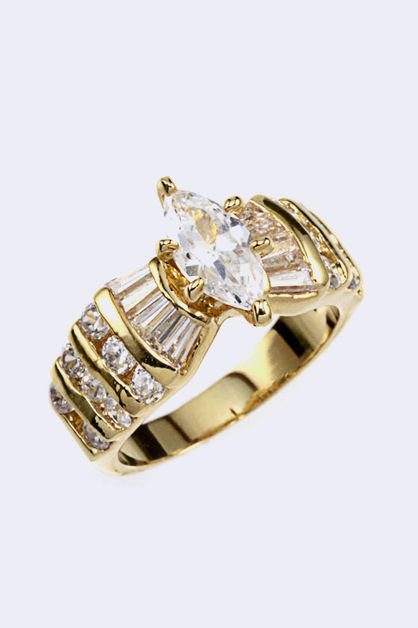 LA JEWELRY PLAZA, Cubic Zirconia Ring, 99-CW1392-NW-1