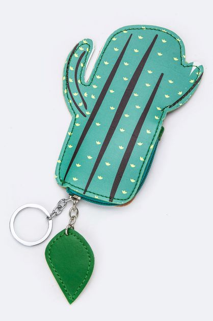 LA JEWELRY PLAZA, Cactus Pouch Key and Bag Charm, 99-KC382X003-BI053