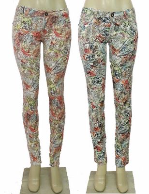 BAGEL, WHOLESALE FLORAL PANTS NSP-513, NSP-513