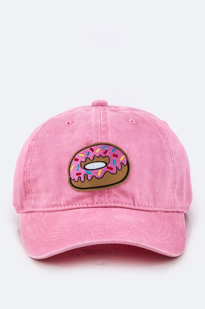 LA JEWELRY PLAZA, Donut Patch Cotton Cap, 128-EMH8556/MB030-035