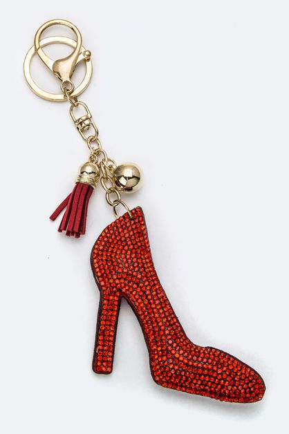 LA JEWELRY PLAZA, Soft Crystal High Heel Key Charm, 99-KC380X017-BI033