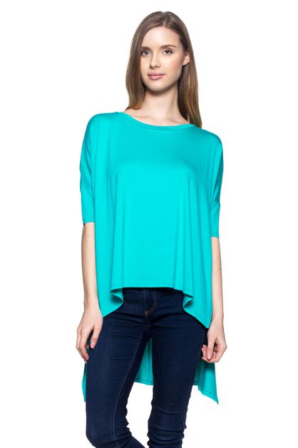 BAGEL, ROUND NECK DOLMAN HI-LO TOP 4004-MIN, 4004-MINT
