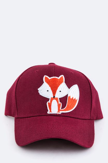 LA JEWELRY PLAZA, Fox Patch Baseball Cap, 128-EMH8562-MU26