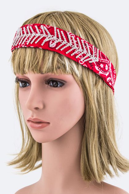 LA JEWELRY PLAZA, Crystal Arrows Bandana Headband, 02-MCK1027-AO695-696