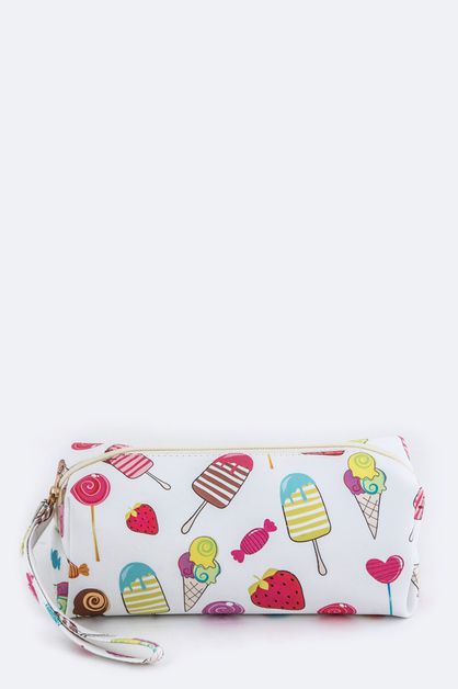 LA JEWELRY PLAZA, Sweets Pattern Wristlet Pouch, 99-BG377X006DD-MK026