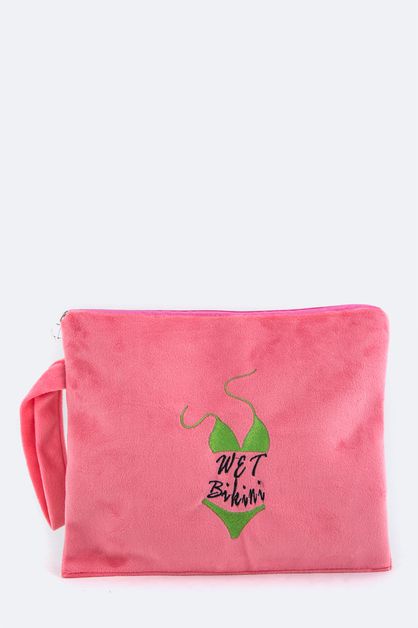 LA JEWELRY PLAZA, Plush Wet Suit Pouch, 64-BK1008-MK020