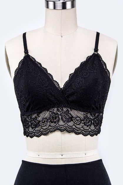 LA JEWELRY PLAZA, Fashion Lace Strappy Bralette, 94-KC1003-MO014