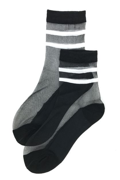 LA JEWELRY PLAZA, Black See Thru Socks, 39-SO300005-MPO29