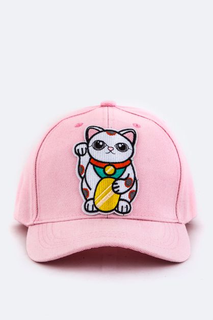 LA JEWELRY PLAZA, Maneki-Neko Patch Cap, 128-EMH8561-MU26