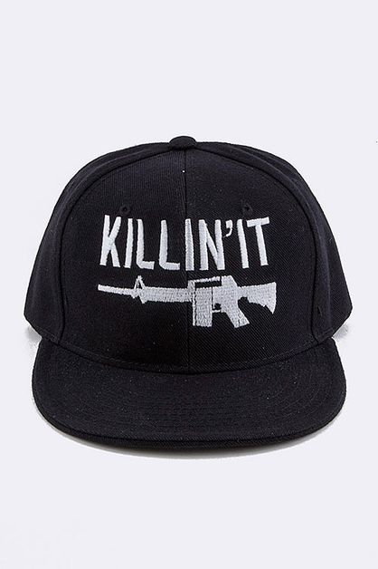 ARTINI ACCESSORIES, KILLIN IT Embroidered Snap Back Cap, 23-CF918-009-MI002