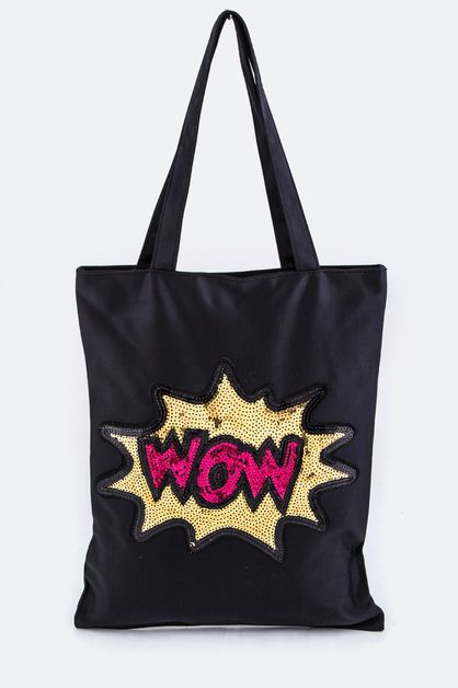 LA JEWELRY PLAZA, Sequins WOW Fashion Tote, 128-TT143