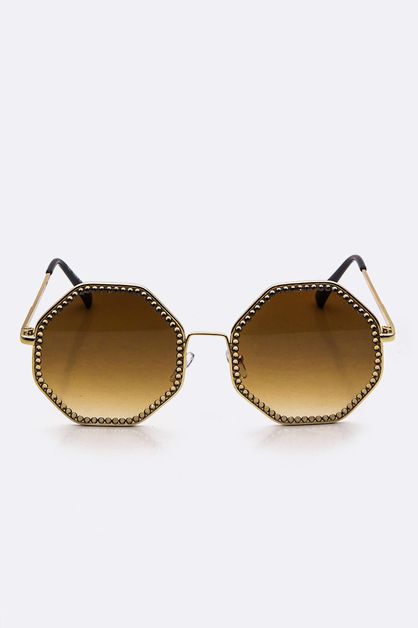ARTINI ACCESSORIES, Austrian Crystal Octagon Sunglasses, 14-MSG1104-BN057
