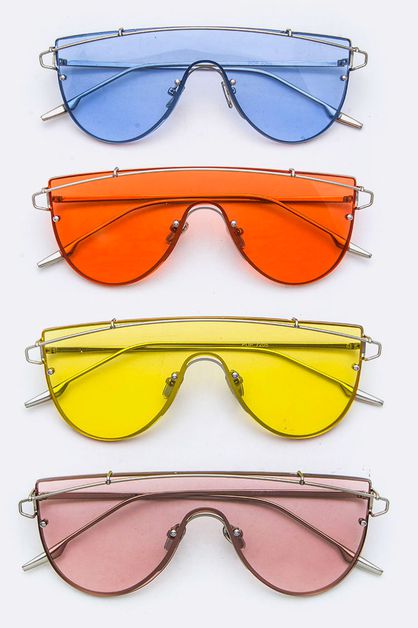 ARTINI ACCESSORIES, Color Lens Shield Sunglasses, 113-POP7205