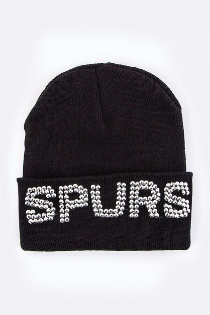 LA JEWELRY PLAZA, Crystal SPURS Embellished Beanie, 99-HT277X144-MP014