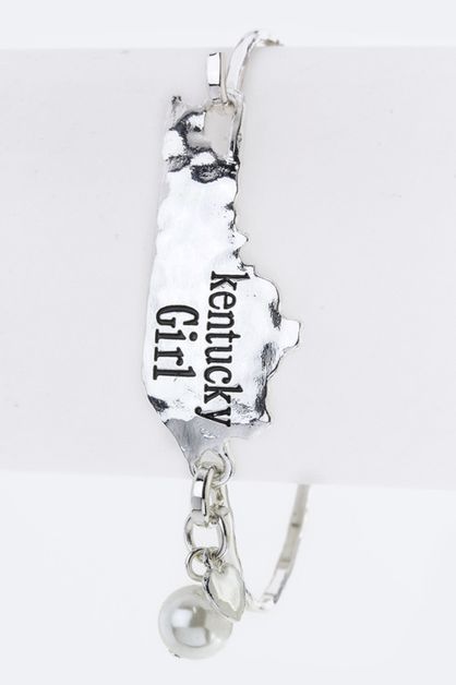 LA JEWELRY PLAZA, Kentucky Girl State Map Bangle, undefined