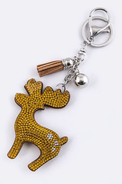 ARTINI ACCESSORIES, Crystal Moose Key Charm, 99-KC380X033-BF223