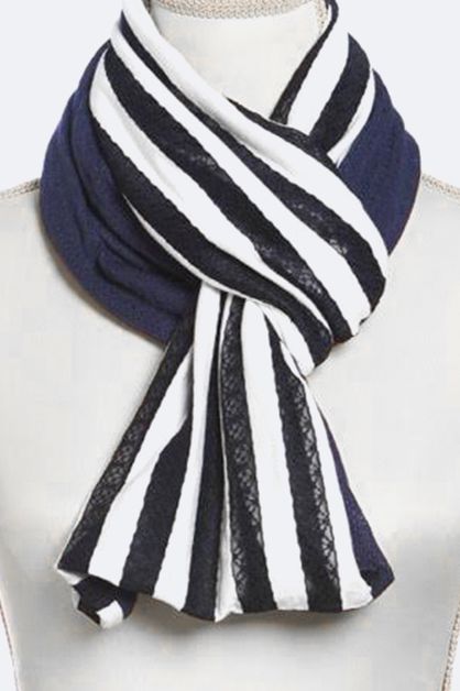 ARTINI ACCESSORIES, Stripes and Block Fashion Scarf, 131-PSRS4514-MC003