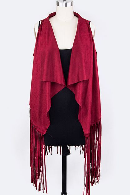 ARTINI ACCESSORIES, Western Tassel Sueded Vest, 99-PN305X002DD-MA017