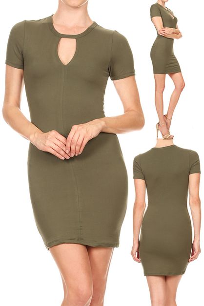 BAGEL, CASUAL MOCK NECK DRESS, BD-1896