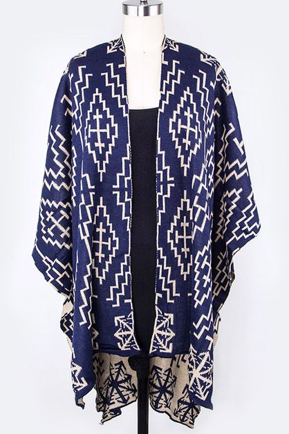ARTINI ACCESSORIES, Tribal Print Large Blanket Shawl, 99-PN295X006DD-MC022