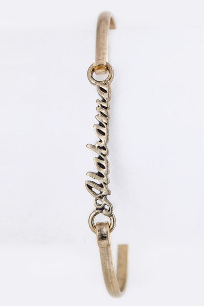 LA JEWELRY PLAZA, Alabama Hook Bangle, 74-SB0233-AF700