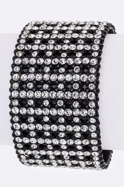 LA JEWELRY PLAZA, Crystal Patterned Fashion Cuff, 98-TB2058-AAE