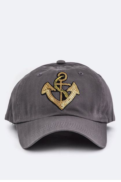 LA JEWELRY PLAZA, Sequins Anchor Fashion Cap, 128-EMH1003