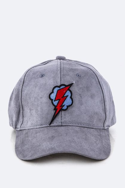ARTINI ACCESSORIES, Blitz Patch Suede Cap, 128-35020-SHOCK-MAKE