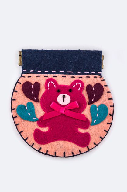 ARTINI ACCESSORIES, Snap Closure Comic Bear Coin Purse, 40-WWT005-MG057