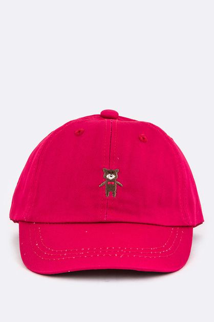 LA JEWELRY PLAZA, Kids Sized Bear Embroidery Cap, 128-EMC6454-MK024