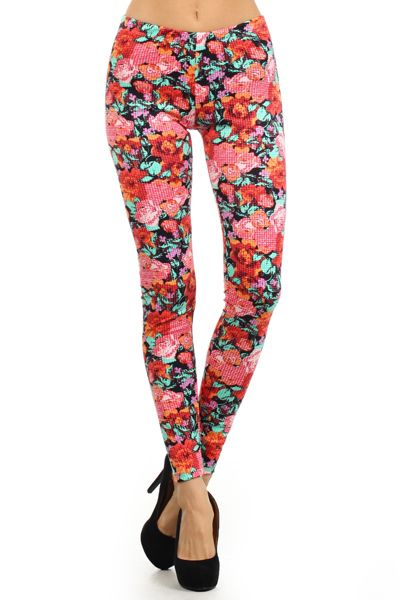 BAGEL, FLORAL PRINT LEGGINGS, PR-8368