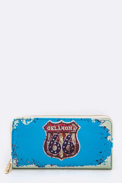 ARTINI ACCESSORIES, Oklahoma Route 66 Wallet, 99-WT377X052-MG102