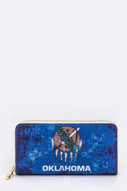 ARTINI ACCESSORIES, Oklahoma Flag Print Wallet, 99-WT377X047
