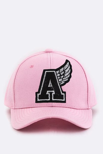 LA JEWELRY PLAZA, Winged A Embroidery Cap, 128-EMH0987
