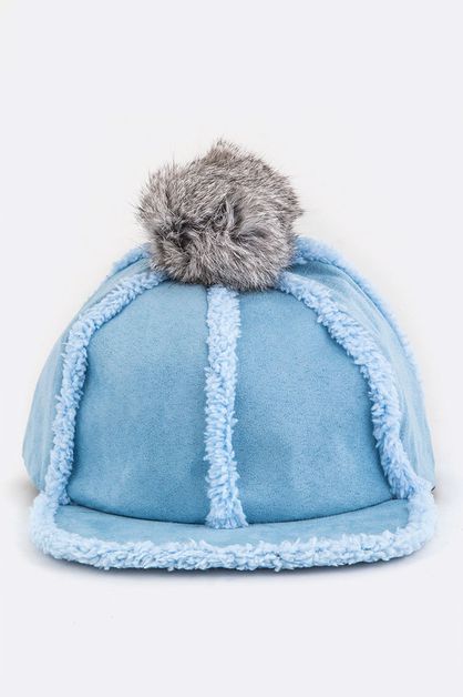 ARTINI ACCESSORIES, PomPom Sheerling Winter Cap, 128-EMH0984-MA031