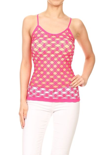 BAGEL, SEAMLESS ONE SIZE PENDEEN MESH TOP, MYT-081