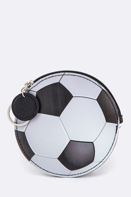 ARTINI ACCESSORIES, Soccer Ball Coin Purse Key Charm, 128-ESA7047-MG143
