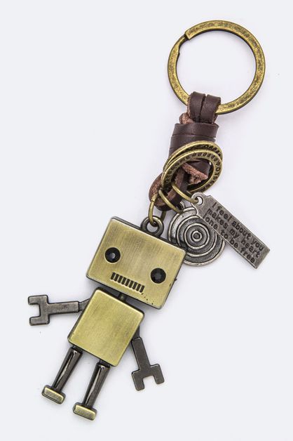 ARTINI ACCESSORIES, Robot Leather Key Charm, 98-EMK8133-BG199