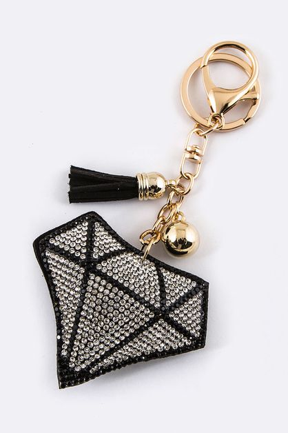 LA JEWELRY PLAZA, Crystal Diamond Keycharm, 99-KC380X059-BF183
