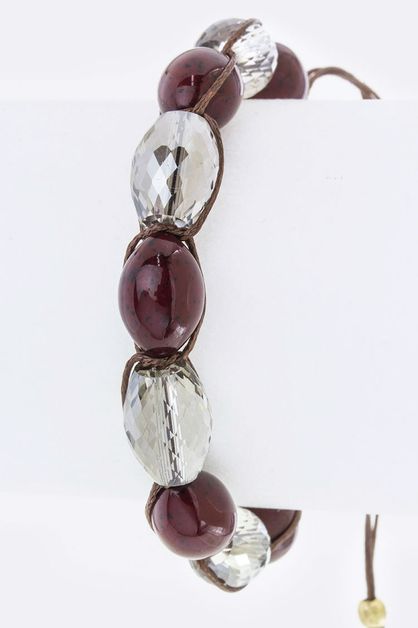 LA JEWELRY PLAZA, Mix Beads Drawstring Bracelet, 77-B4698-AD727