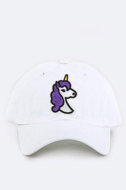 LA JEWELRY PLAZA, Unicorn Embroidery Cotton Cap, 128-EMH0999F