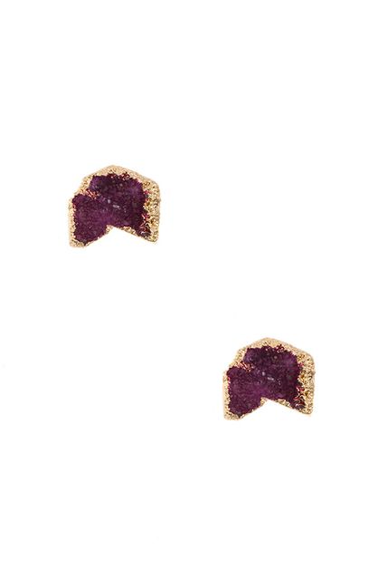 ANDREA BIJOUX, ARROW TIP DRUZY POST EARRING, B16-061-156882