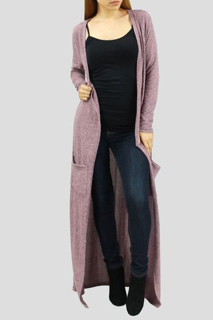 CASA LEE, SOLID LONG CARDIGAN, C-4852
