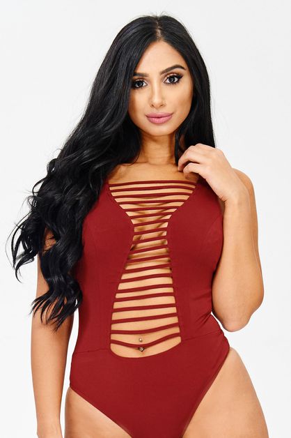 OHYES FASHION, RIBBED SEXY BODYSUIT, D6651