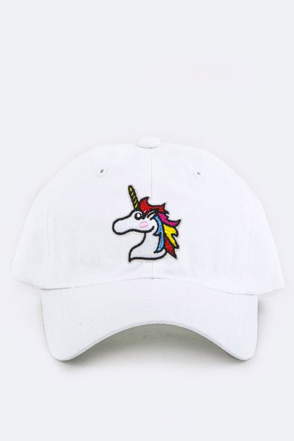LA JEWELRY PLAZA, Unicorn Embroidery Cotton Cap, 128-EMH0997-MV