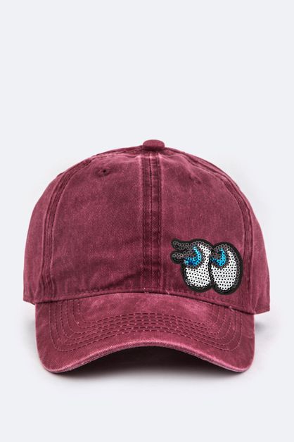 LA JEWELRY PLAZA, Todler Size Sequins Eyes Cotton Cap, 128-EMC6463-MW