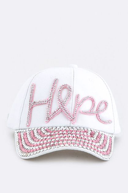 LA JEWELRY PLAZA, Hope Crystal Embelished Cap, 99-HT387X014-BQ19A