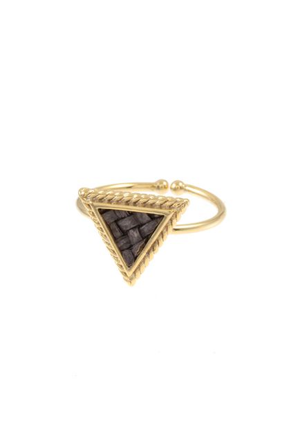 ANDREA BIJOUX, WOVEN DETAILED TRIANGLE RING, C01-096-158166